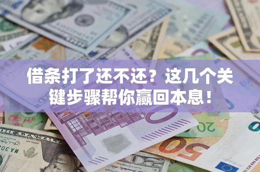 济南借条打了还不还？这几个关键步骤帮你赢回本息！