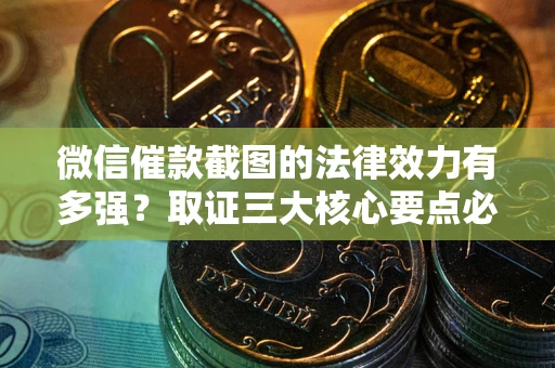 济南微信催款截图的法律效力有多强？取证三大核心要点必须知道！