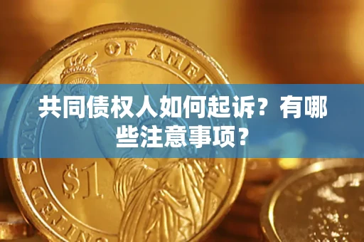 济南共同债权人如何起诉？有哪些注意事项？